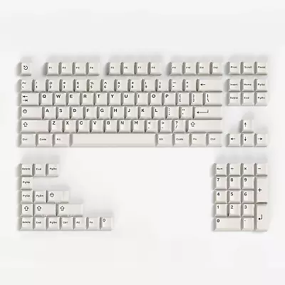 Doubleshot Keycaps 60 Percent Minimalist Style White 125 Keys Keycaps Set Cher • $36.88