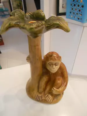 Maxcera Monkey/palm Tree Tall Candle Holder 10 1/2  X 5 1/4  X 4 1/4  • $13.99