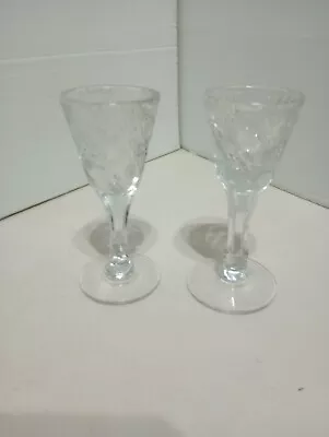 $10 • Buy Cut Glass Crystal Sherry Glasses X 2