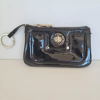Marc Jacobs Card Key Ring & Coin Purse Small Wallet Black Patent Leather Zip  • $25