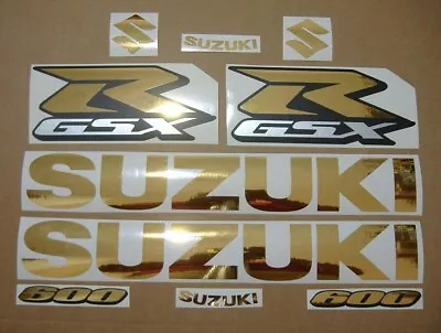 Decals For Suzuki GSXR 600 Chrome Gold Stickers Graphics Set Mirror Gsx-r Golden • $66