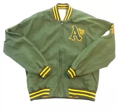 Mirage First String Oakland Athletics Hall Of Fame Jacket Reversible  Men Md Vtg • $89.99