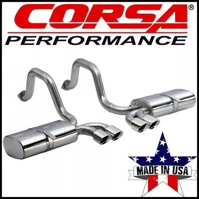 Corsa Sport Axle-Back Exhaust System Fit 1997-2004 Chevy Corvette C5 Z06 5.7L V8 • $1953.99