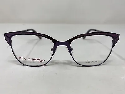 Betsey Johnson Girls Eyeglasses Frame SHEEN PUR 49-16-135 Purple Full Rim WI71 • $57.75