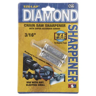 EZE-LAP 3/16  Diamond File Chainsaw Sharpener For .325  Chain • $20.95