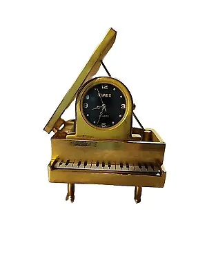 Waterbury Timex Gold Plated Grand Piano Miniature Vintage Clock • $28.63