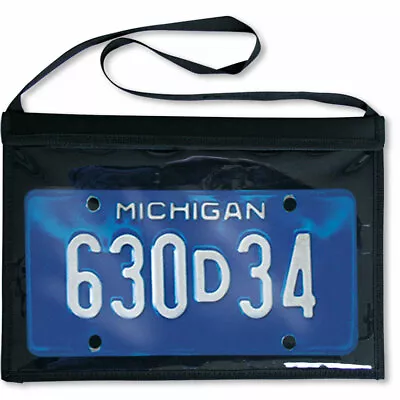 Test Drive Demo Car Dealer License Plate Tag Bag Vinyl Mount Holder With Straps • $12.95