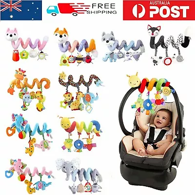 Baby Activity Hanging Pram Toy Spiral Pushchair Stroller Bedding Car Seat Cot AU • $15.98