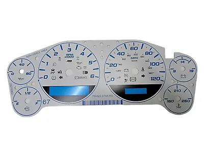 2007 – 2014 Gmc Chevrolet Truck Gauge Face Overlay White With Blue Scales • $64.99