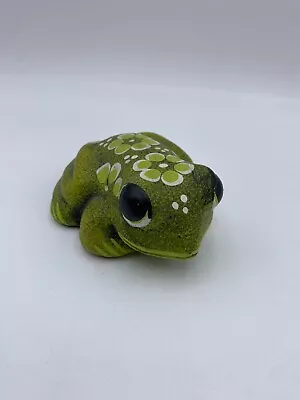 Vintage Mexican Tonala Hand Painted Clay Pottery Folk Art Frog Toad Mexico   • $12.50