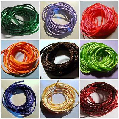 3 Metres Pre-cut Rattail Various Colours - 2mm Satin Cord Or 3mm Metallic Cord • £1.50