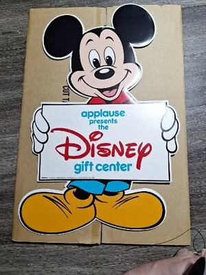 Mickey Mouse 1987 Applause Walt Disney Gift Center 2-sided Store Display Sign  • $48