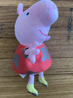 2013 TY Peppa Pig Best Friend Muddy Puddles Soft Plush Cartoon Bean Toy 18cm 009 • $29