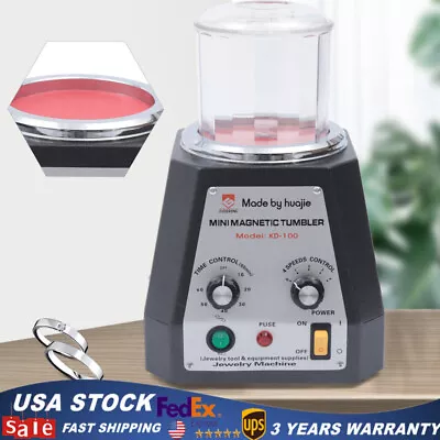 Magnetic Tumbler Jewelry Polisher Machine Finisher 100mm 4 Speed Time Control • $153