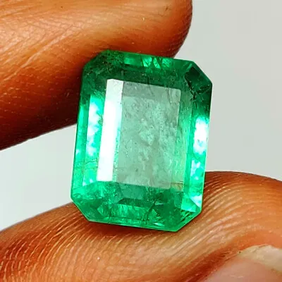 2.68 CT - Natural Emerald Top Luster Green Gem Octagon Shape Zambian - 439 • $399.99