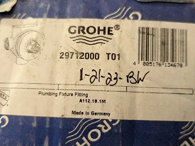 GROHE 29 712 000 1/2 In. Brass FIP 3-Port Diverter Rough-In Valve • $99.99