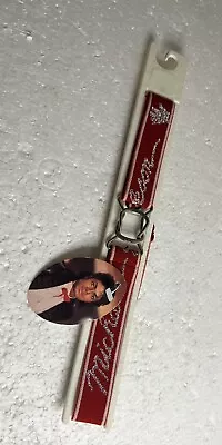 Vintage MICHAEL JACKSON Stretch Belt Red & Metallic Silver Thread LEE 1984 - New • $24.98