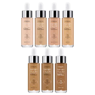 L'OREAL Paris True Match Nude Plumping Tinted Skin Serum - CHOOSE SHADE - NEW • £8.99