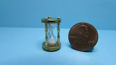 Dollhouse Miniature Working Gold Metal Hourglass With Real Sand S8516 • $13.49