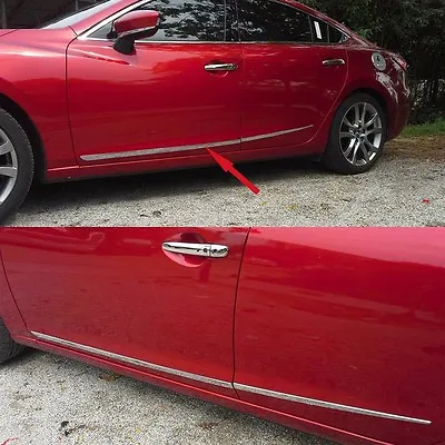 Fit For 2014-2017 Mazda 6 ATENZA M6 Chrome Car Body Door Side Molding Cover Trim • $83.55