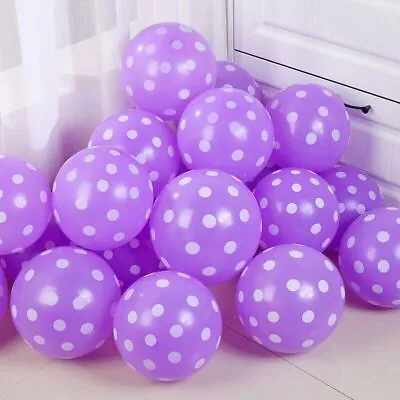 Balloons Plain Balloons Birthday Party Balloons Polka Dot Decor Heart BALONS UK • $10.57