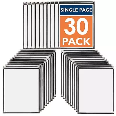 30 Pack Of Menu Covers - Single Page 2 View Fits 8.5 X 11 Inch Paper • $58.06