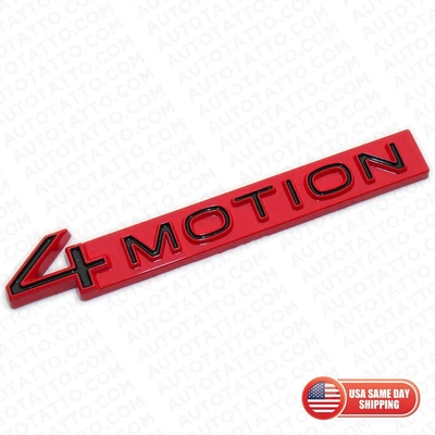 $15.99 • Buy For 18-23 VW 4 Motion Rear Trunk Nameplate Badge Emblem Red Sport