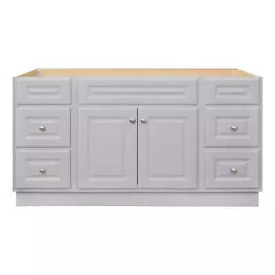 Glacier Bay Bathroom Vanity W/o Top 60  X 21  X 33.5  Predrilled In Dove Gray • $598.51