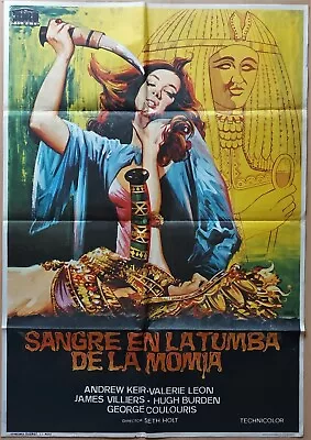 Blood From The Mummy's Tomb ORIGINAL Spanish '74 POSTER Hammer Sexy Horror Jano • £89.99