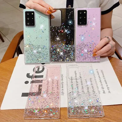 For Samsung Galaxy S23 S22 S21 S20 S10 S9 Glitter Bling Soft Clear Case Cover • $9.99