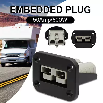 $10.05 • Buy Anderson Plug Flush Mount 50Amp Mounting Bracket Panel Cover For Caravan 