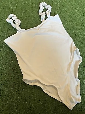 Womens Miss Selfridge Bodysuit 🤍 White All In On Top Size UK 10 • £0.99