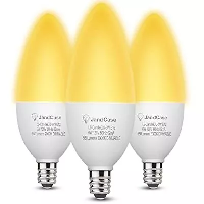 Yellow Led Bug Light Bulbs Yellow E12 Candelabra Light Bulbs Dimmable E12 Yellow • $15.58
