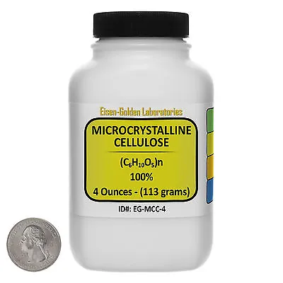 Microcrystalline Cellulose [(C6H10O5)n] USP Food Grade 4 Oz In A Bottle USA • $16.99