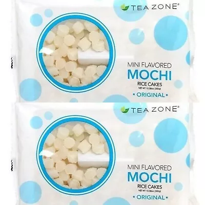 2 Packs Tea Zone Mini Flavored Mochi Rice Cakes Original 10.58 Oz Each Pack • $17.89