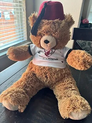Vermont Teddy Bear Shriner W/ FEZ & Build A Bear Children's Hospital Shirt     ￼ • $39.99