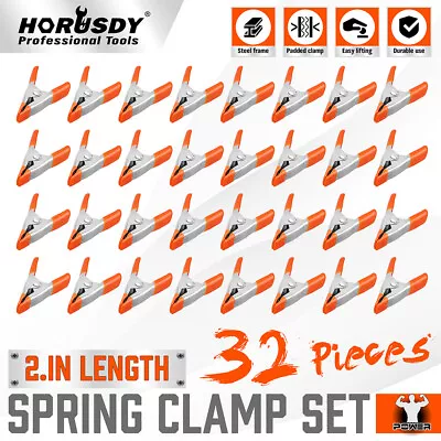 6  / 2  Metal Spring Clamps Tips Tool Clip 2.5 / 3/4  Jaw Opening (32/12/10/6pc) • $5.24