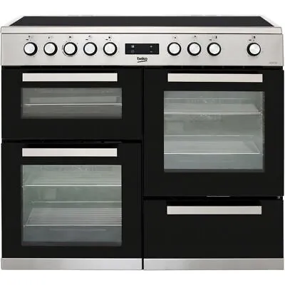 Beko KDVC100X 100cm Electric Range Cooker 5 Burners A/A Stainless Steel • £739
