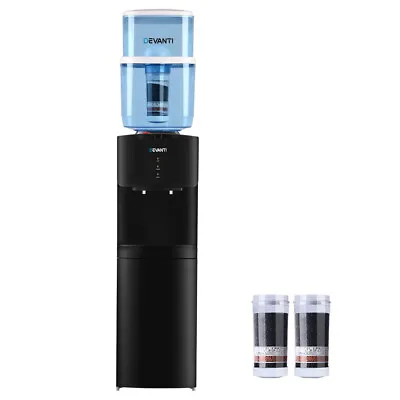 Devanti Water Cooler Dispenser Stand 22L Bottle Black With 2 Filter • $156.68