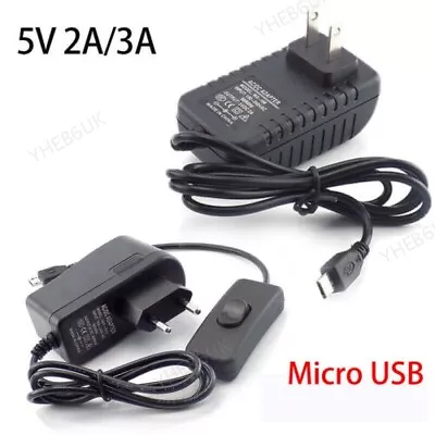 Micro USB Power Adapter Supply 5V 2A 3A Switch For Raspberry Pi Zero PC 9H • $6.59