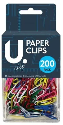 U.Clip Paper Clips Multi-Coloured 150pk • £2.99