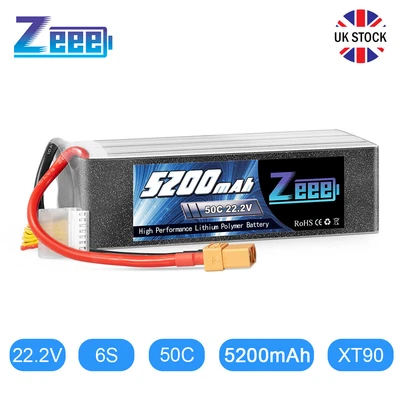 £75.99 • Buy Zeee 6S LiPo Battery 5200mAh 22.2V XT90 50C For RC Helicopter Drone Car Boat FPV