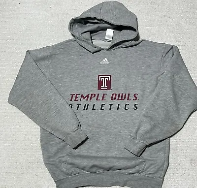 Vintage Adidas Center Temple Owls Athletic Hoodie Sweatshirt  Mens Size S/M • $29