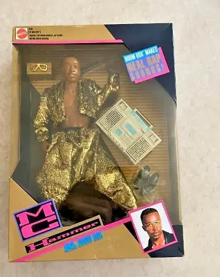 MC HAMMER Doll & Boom Box Real Rap Sounds Gold Outfit Mattel 1991 Sealed NIB • $56.99