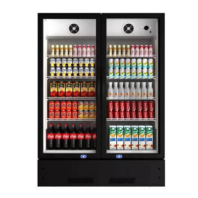 39  Commercial 2 Glass Doors Merchandiser Refrigerator Display Cooler 17.1 Cu.Ft • $1015.55