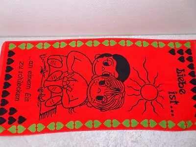 Leolux Terry Love Is Kim Casali Design Bath Towel Vintage Around 1970 • £51.47