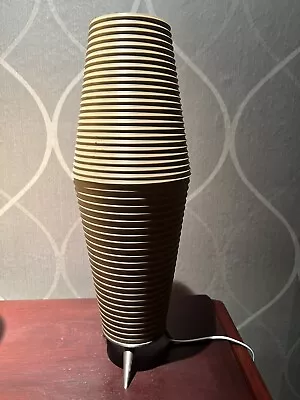 MCM Atomic Plastic Brown Beehive Lamp • $55