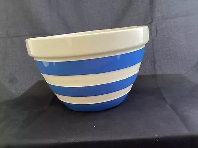 T G Green Cloverleaf Cornishware - Blue & White Large Pudding Basin • £8