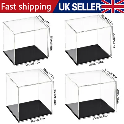 Acrylic Display Case Clear Show Box Dustproof Protection Model Toys Car Figures • £7.99