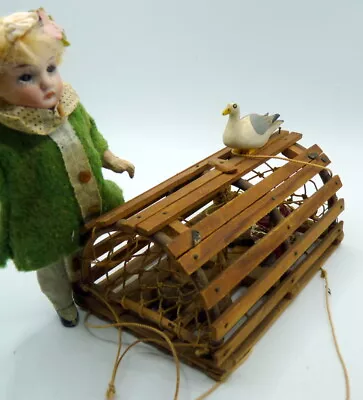 Vintage Handmade LOBSTER TRAP For Doll Accessory Toy Or Dollhouse Miniature • $94.99